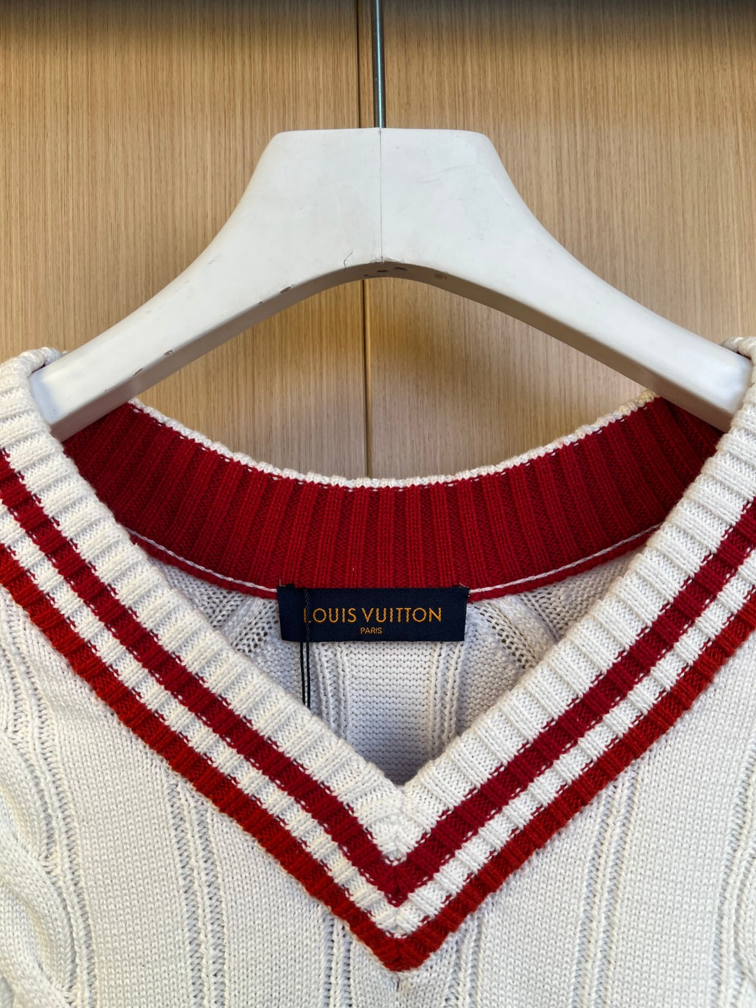 LV Women's Heavy Embroidery V-Neck Knit Sweater