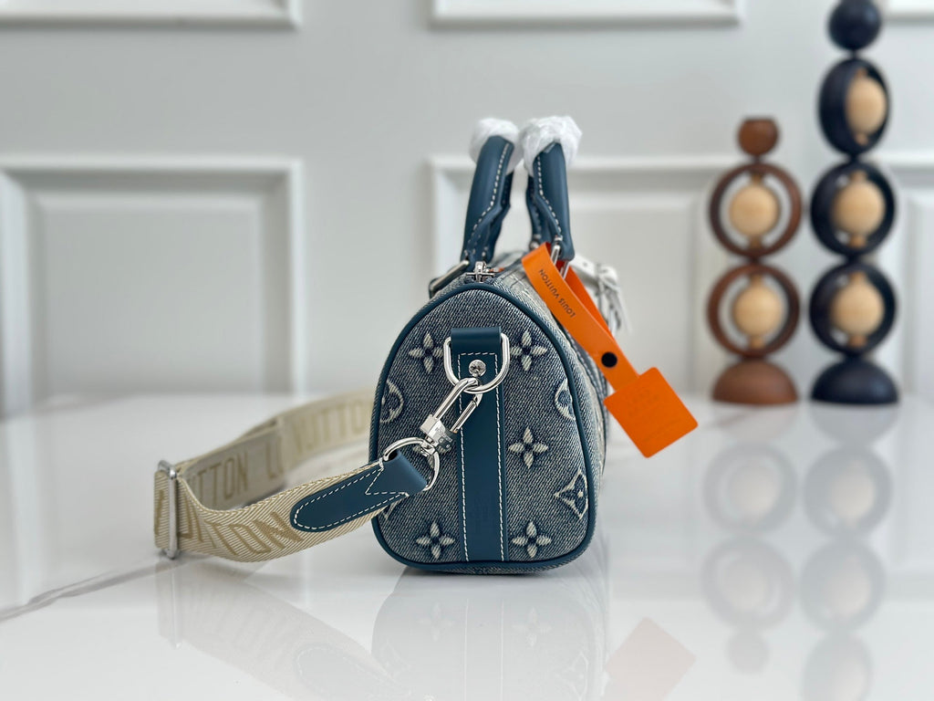 LV 25 Denim Handbag