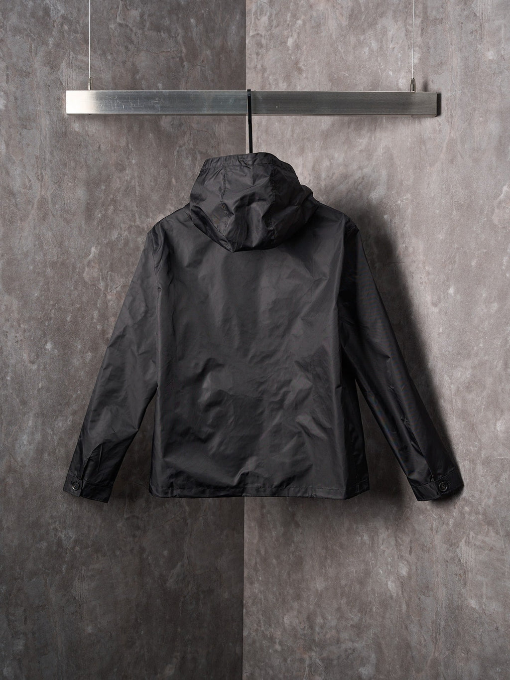 Prada Nylon Zipper Hooded Jacket