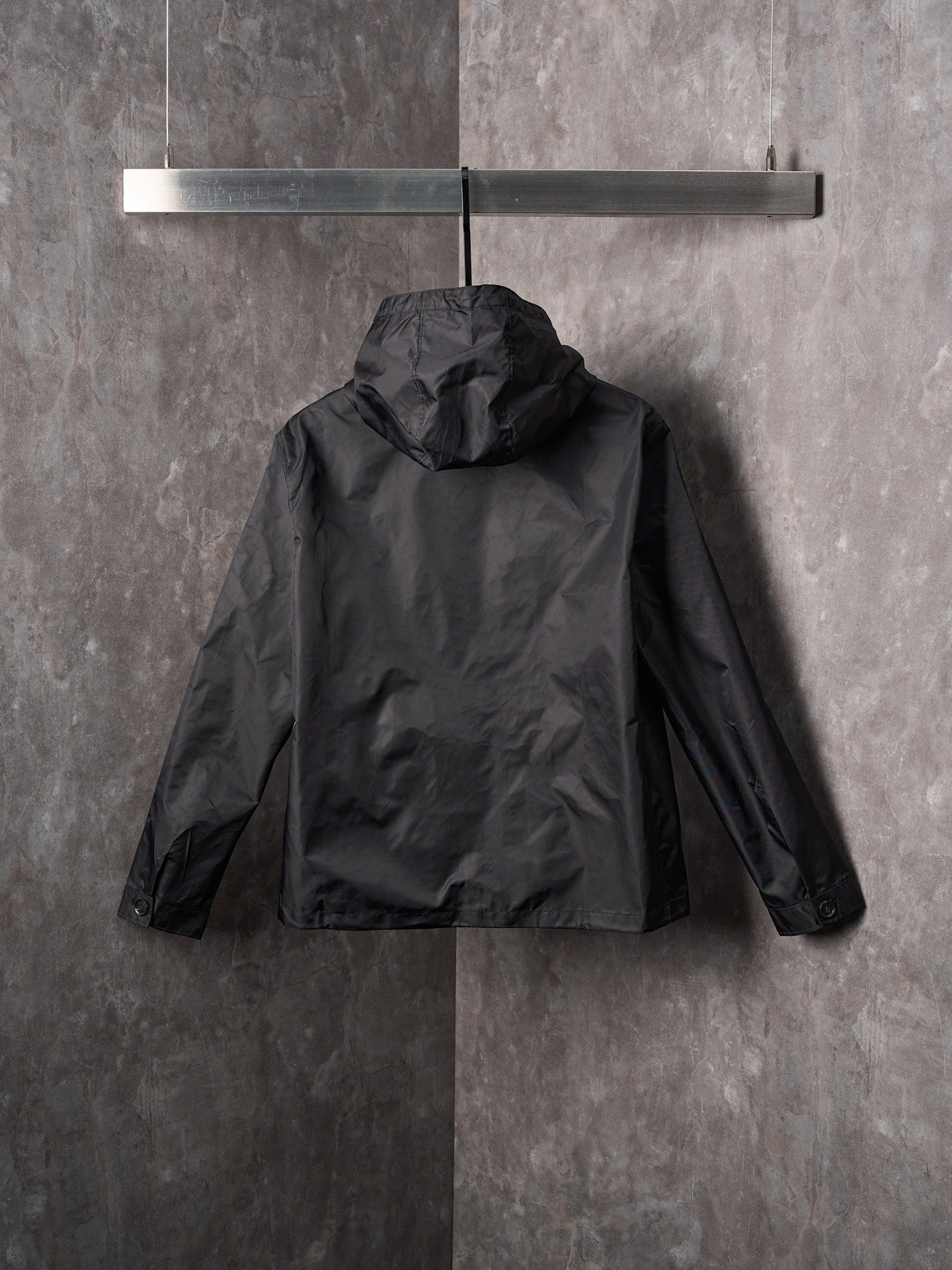Prada Nylon Zipper Hooded Jacket
