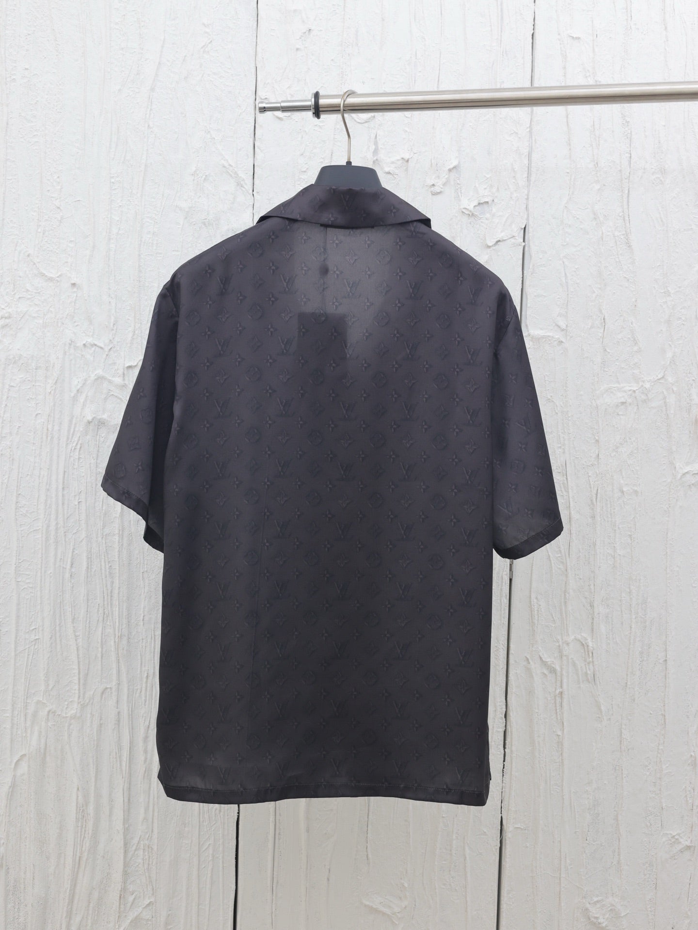 LV Jacquard Collar Short-Sleeve Shirt