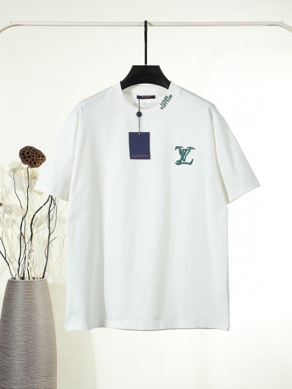 LV Embroidered Collar T-Shirt