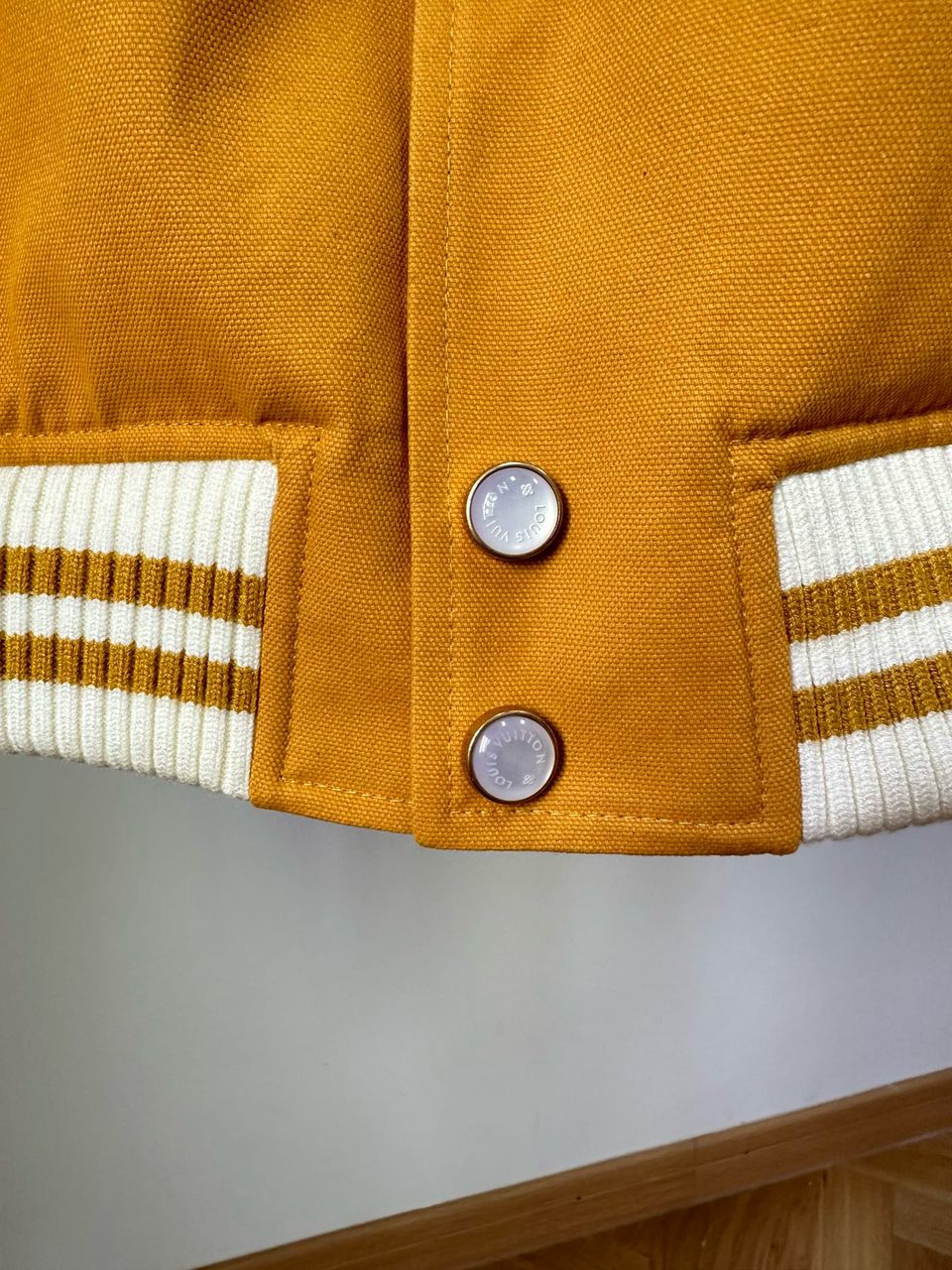 LV Leather Baseball Jacket
