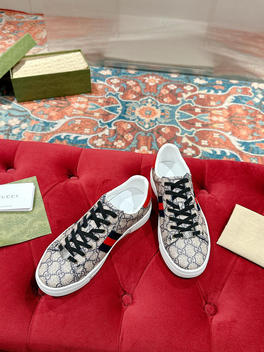 Men's GG Ace sneaker with Web