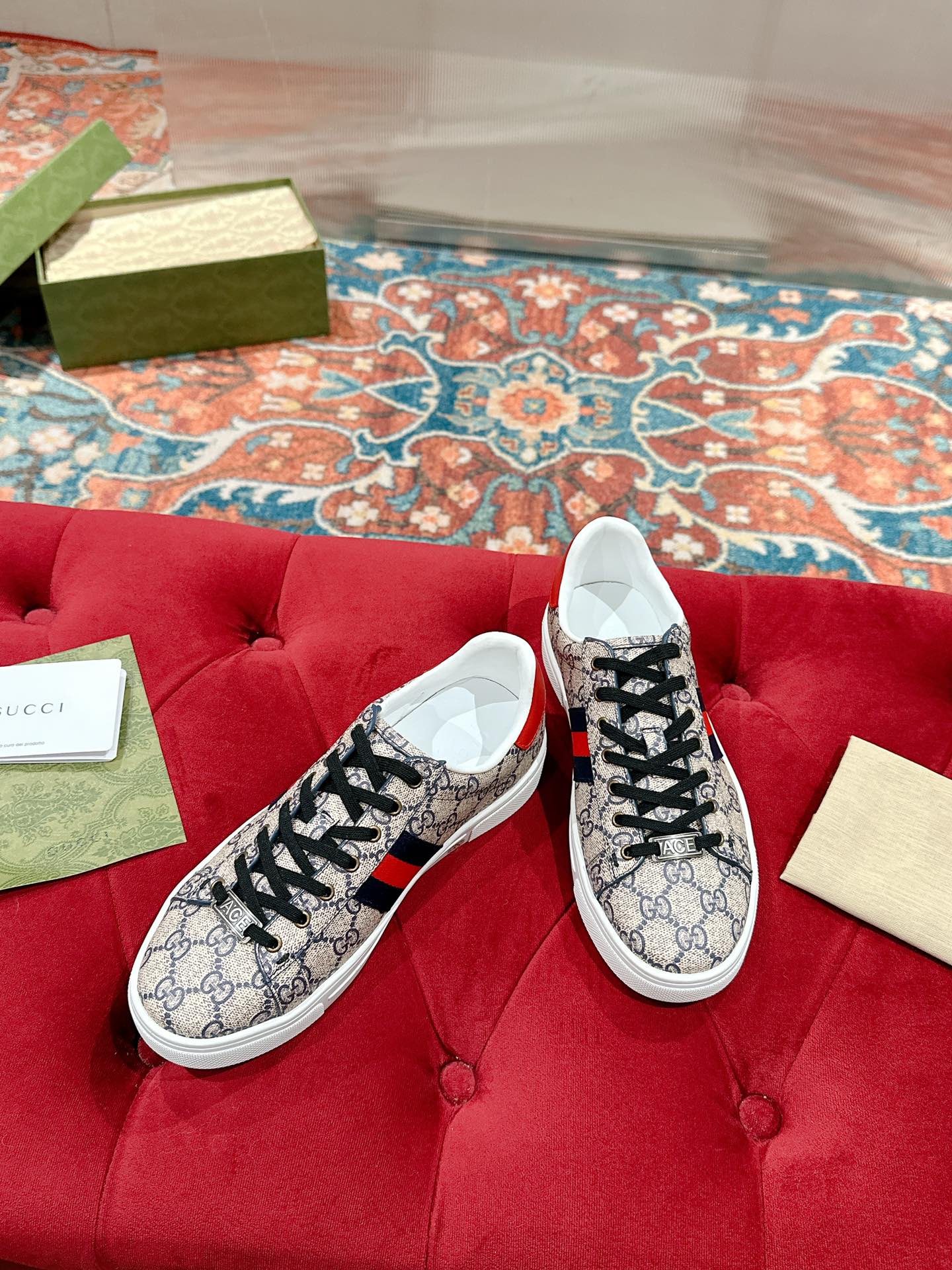 Men's GG Ace sneaker with Web
