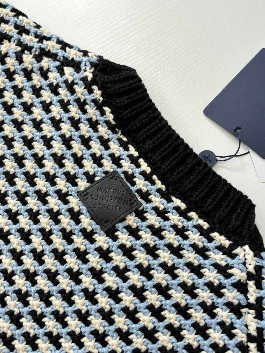 LV Houndstooth Color Knit Sweater