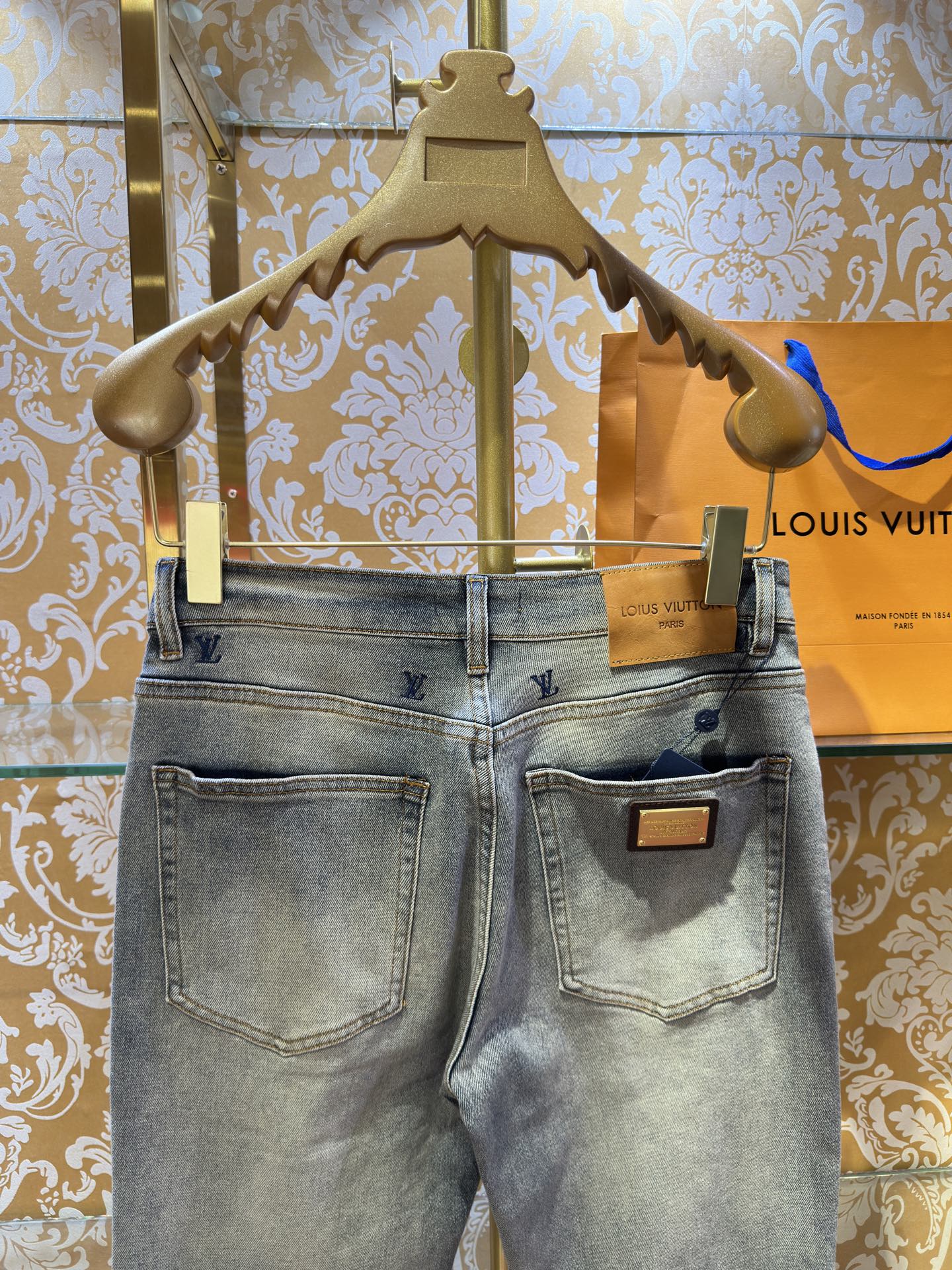 LV Embroidered Denim Jeans