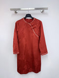 Women's Dior Festive Red Brocade Chinese Style Dress
