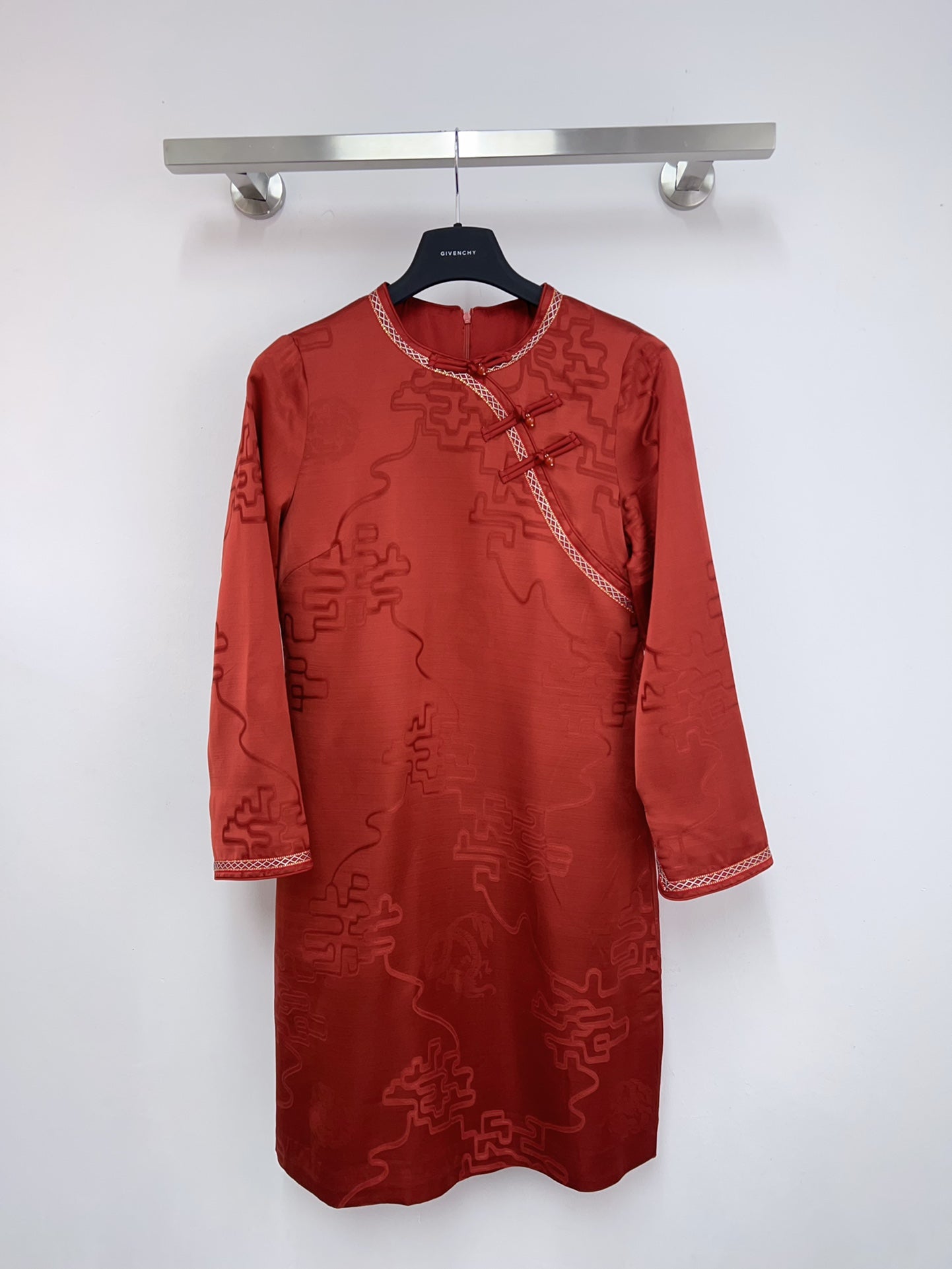 Women's Dior Festive Red Brocade Chinese Style Dress