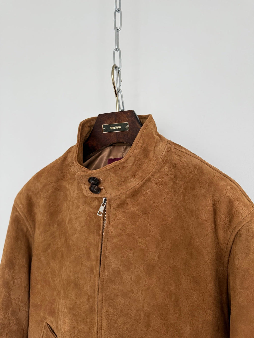 GG Embossed Leather Jacket