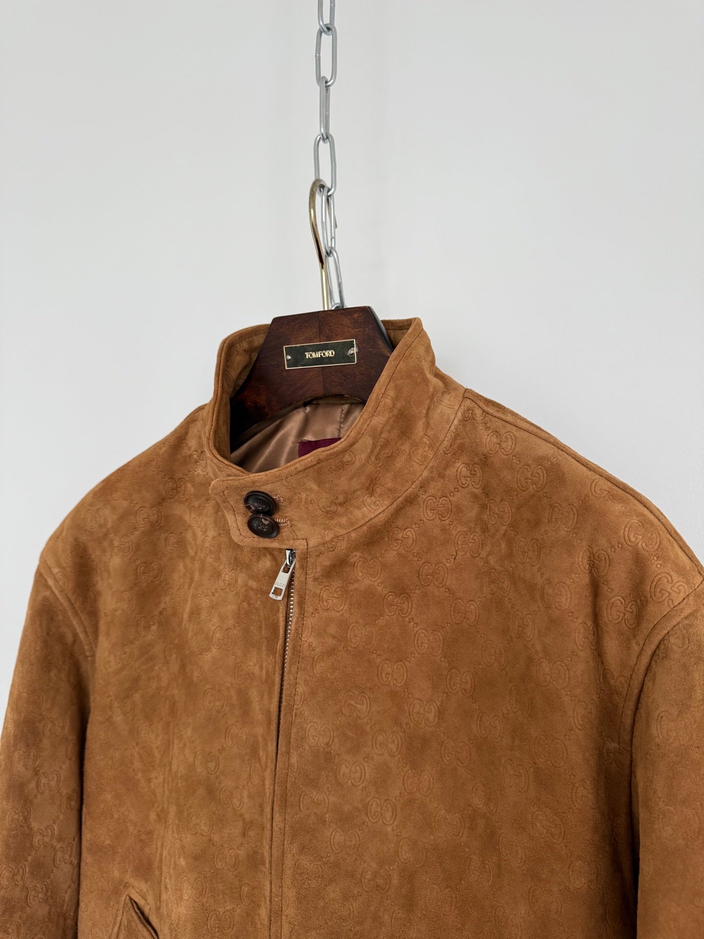 GG Embossed Leather Jacket