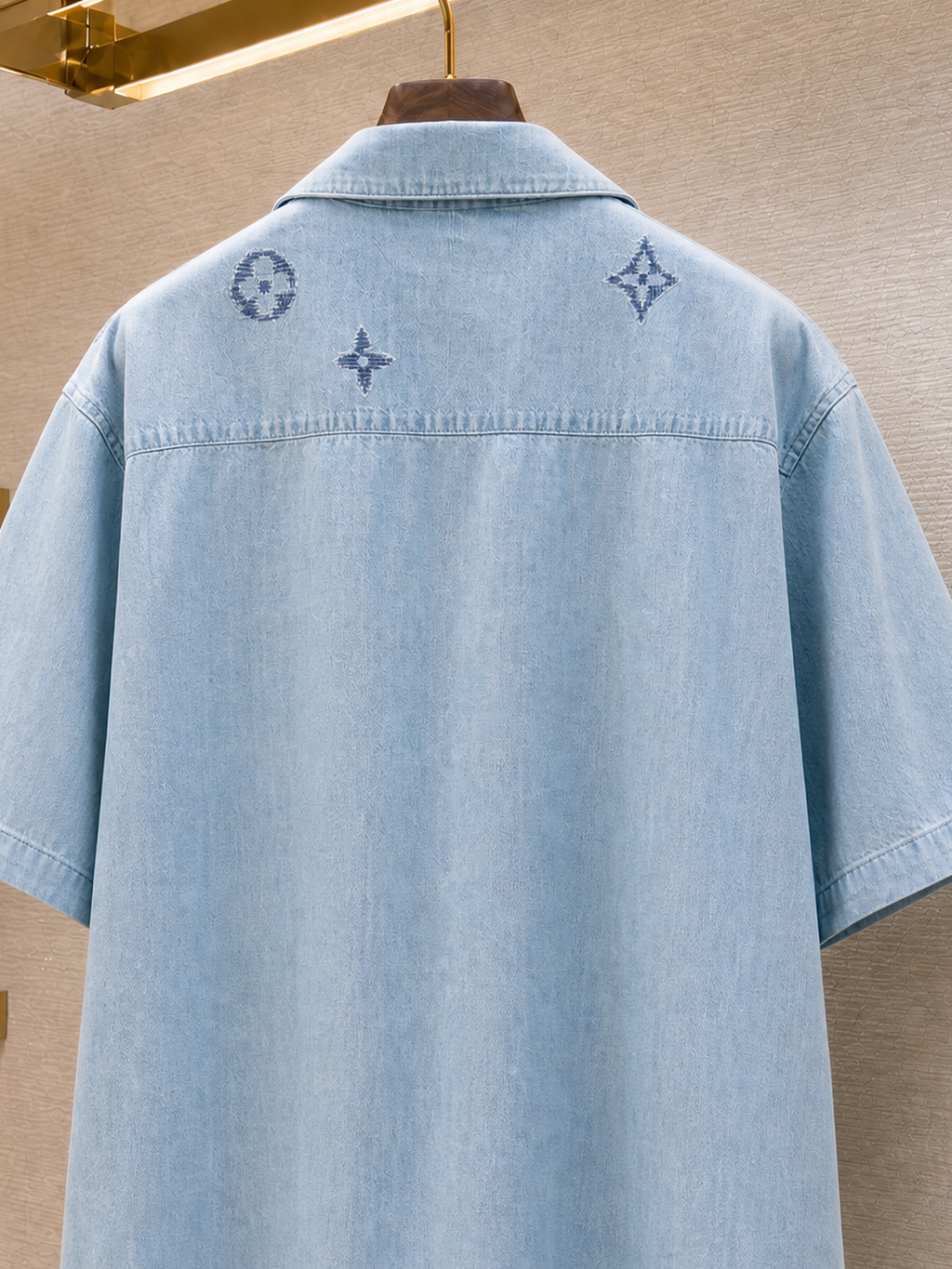 LV Misty Blue Embroidered Shirt