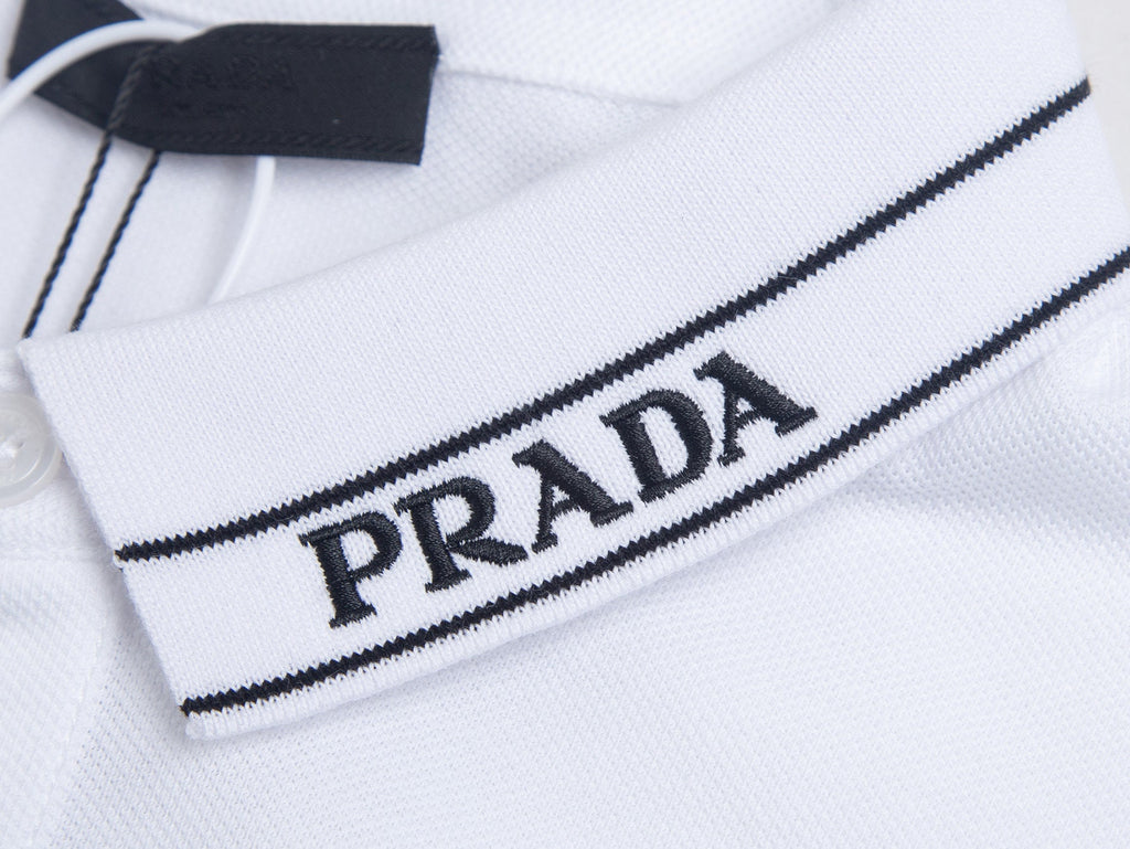Prada Embroidered Collar Shirt