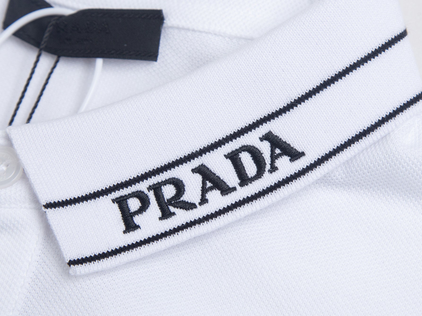 Prada Embroidered Collar Shirt