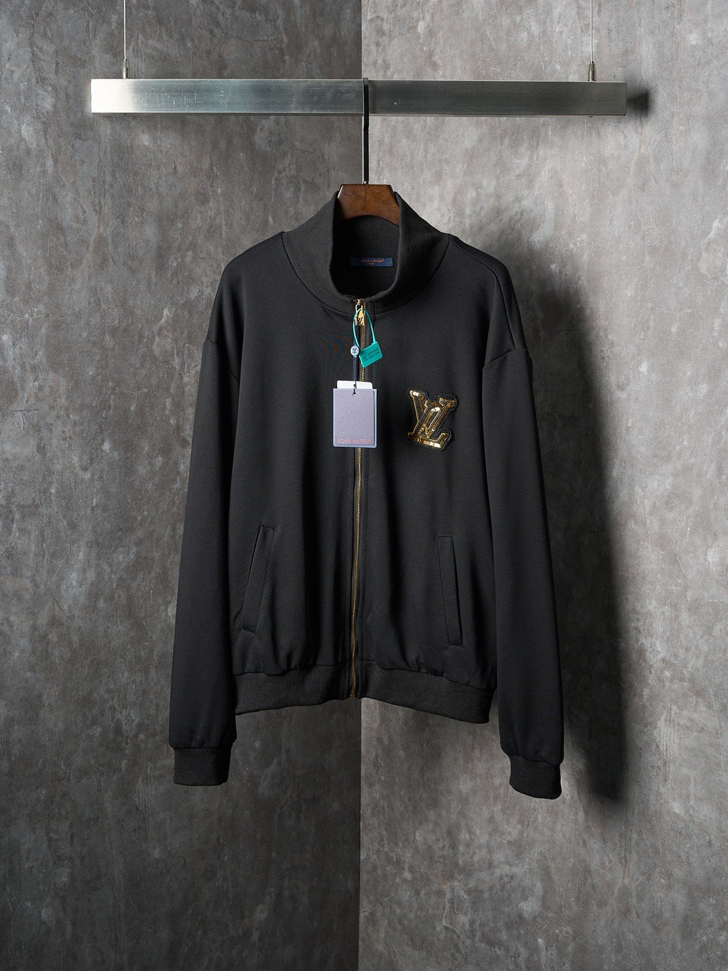 LV sequined embroidered zip up Jacket