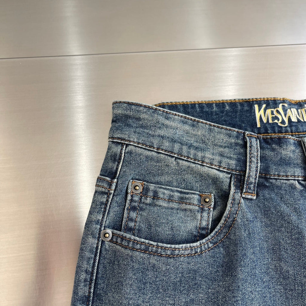 YSL Slim Straight Leg Denim Jeans