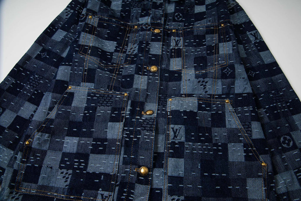 LV Denim Belted Jacket