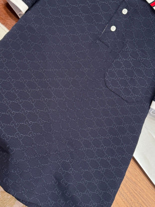 Gucci Vintage Jacquard Stretch Cotton Shirt