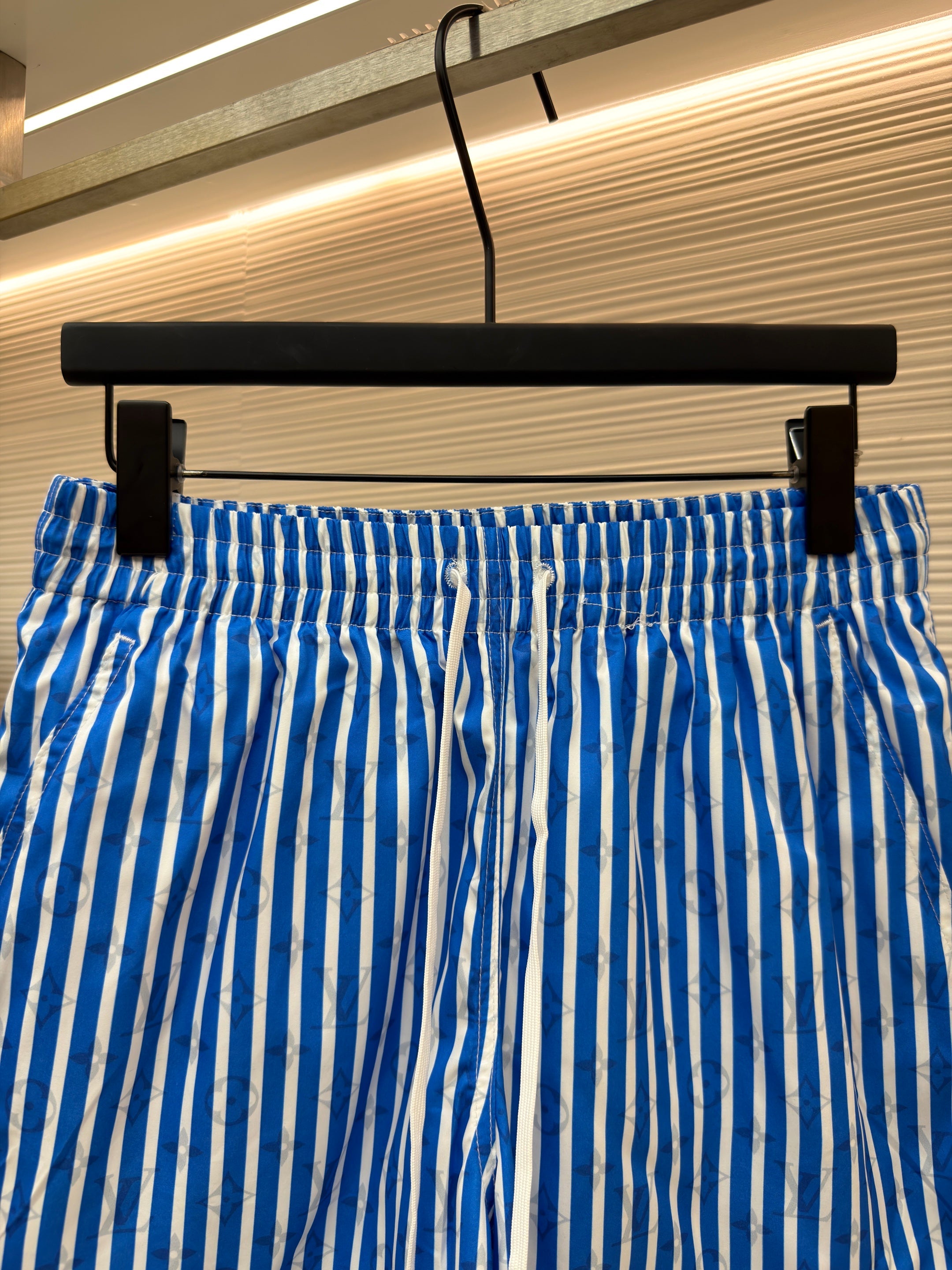 LV Stripe Beach Shorts