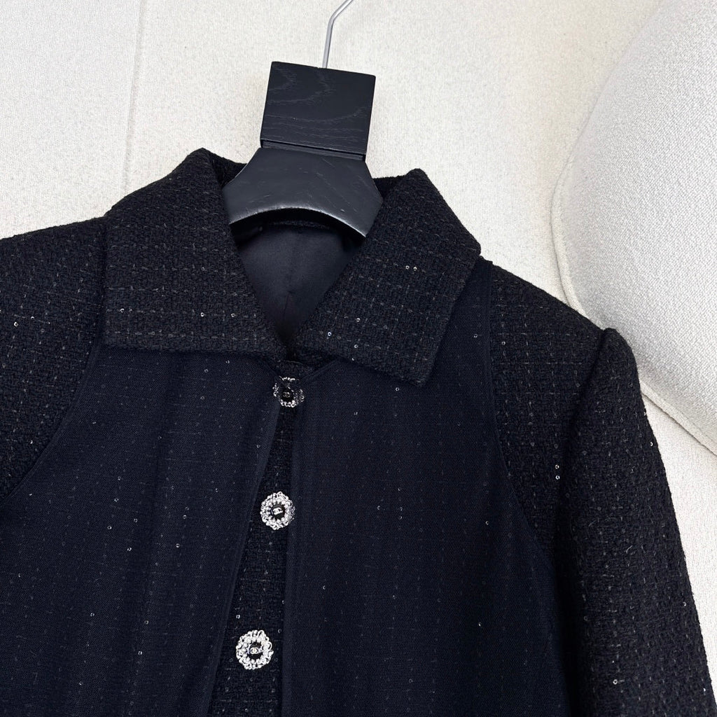 Chanel Woven Collared Coat