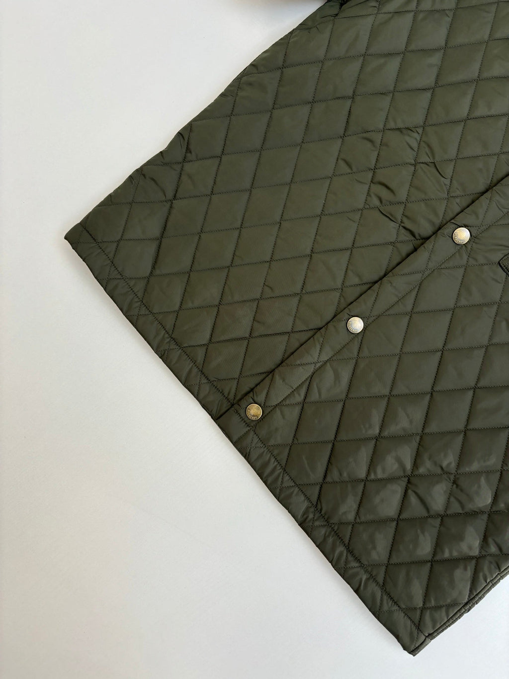 Burberry BB Quilted Nylon Brighton Shirt-Style Cotton Jacket