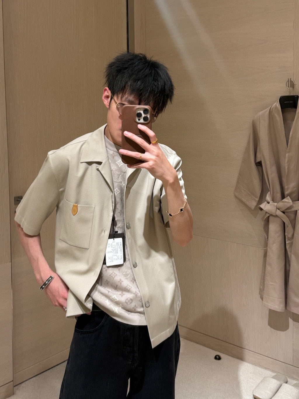 LV Silk blend Fleece Shirt