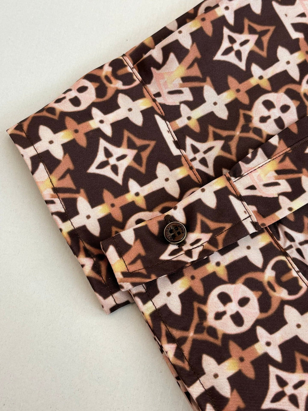 LV Monogram Long-Sleeved Silk Shirt