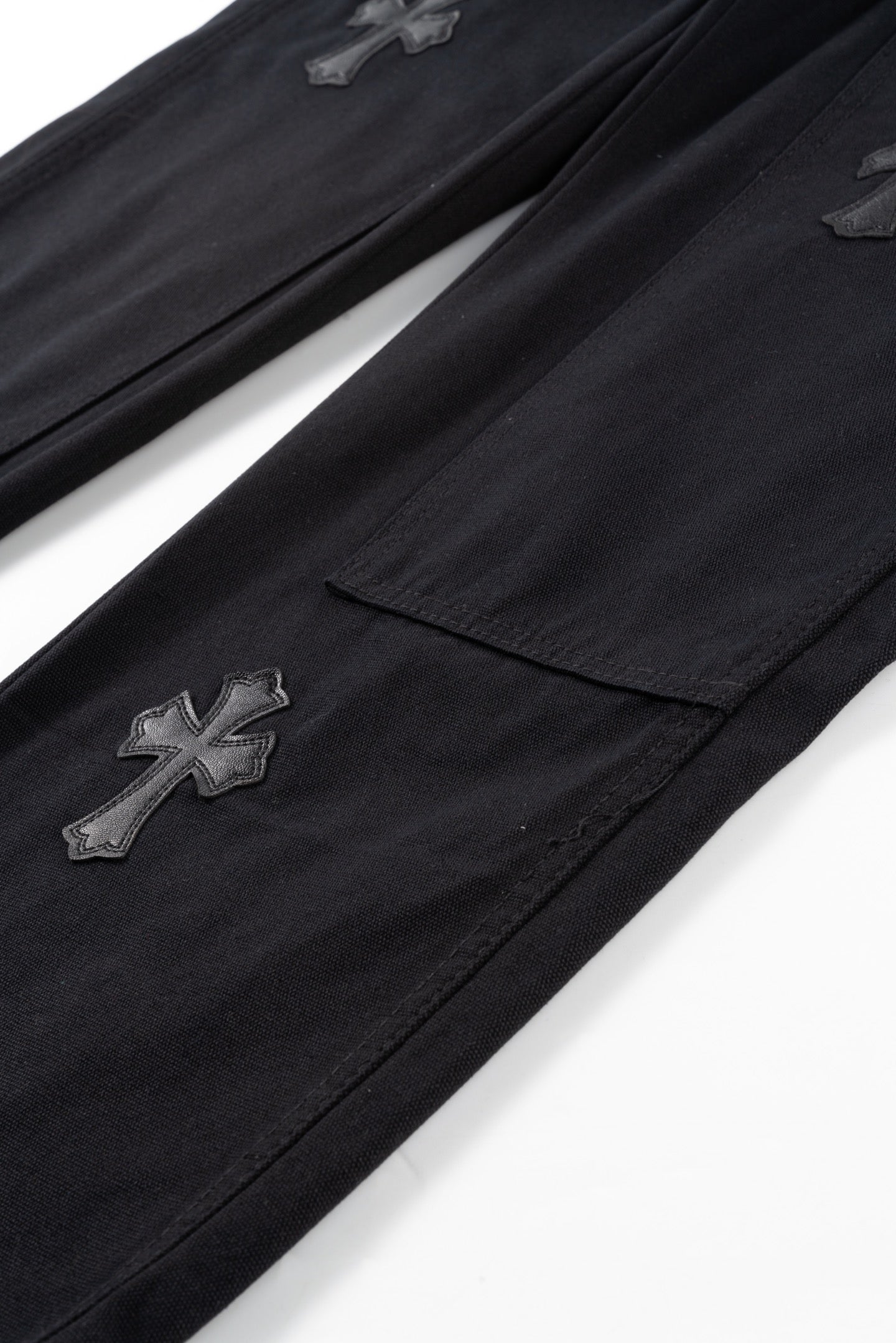 Chrome Hearts Matty Boy Sex Records Patchwork Leather Workwear High Street Jeans