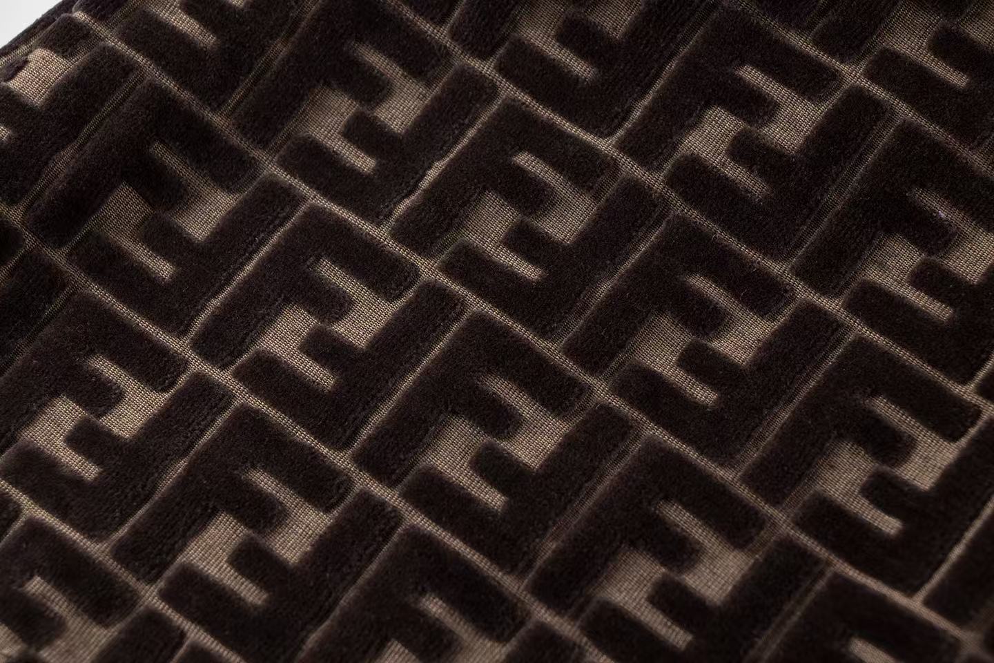 Fendi Mongram Jacquard Velvet Shorts