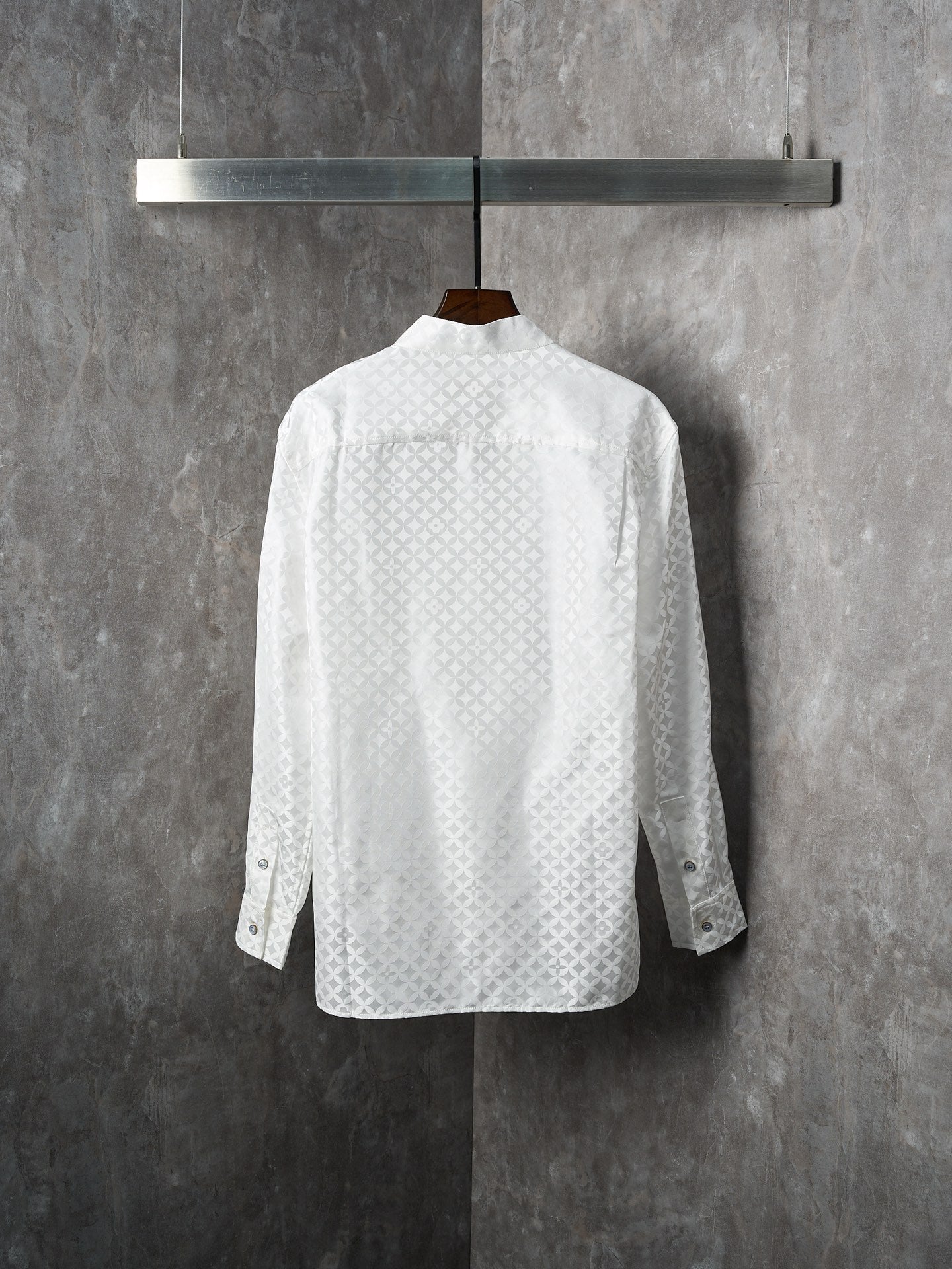 LV Nigo Collaboration Series Four-Leaf Clover Jacquard Kimono-Style Long-Sleeved Shirt