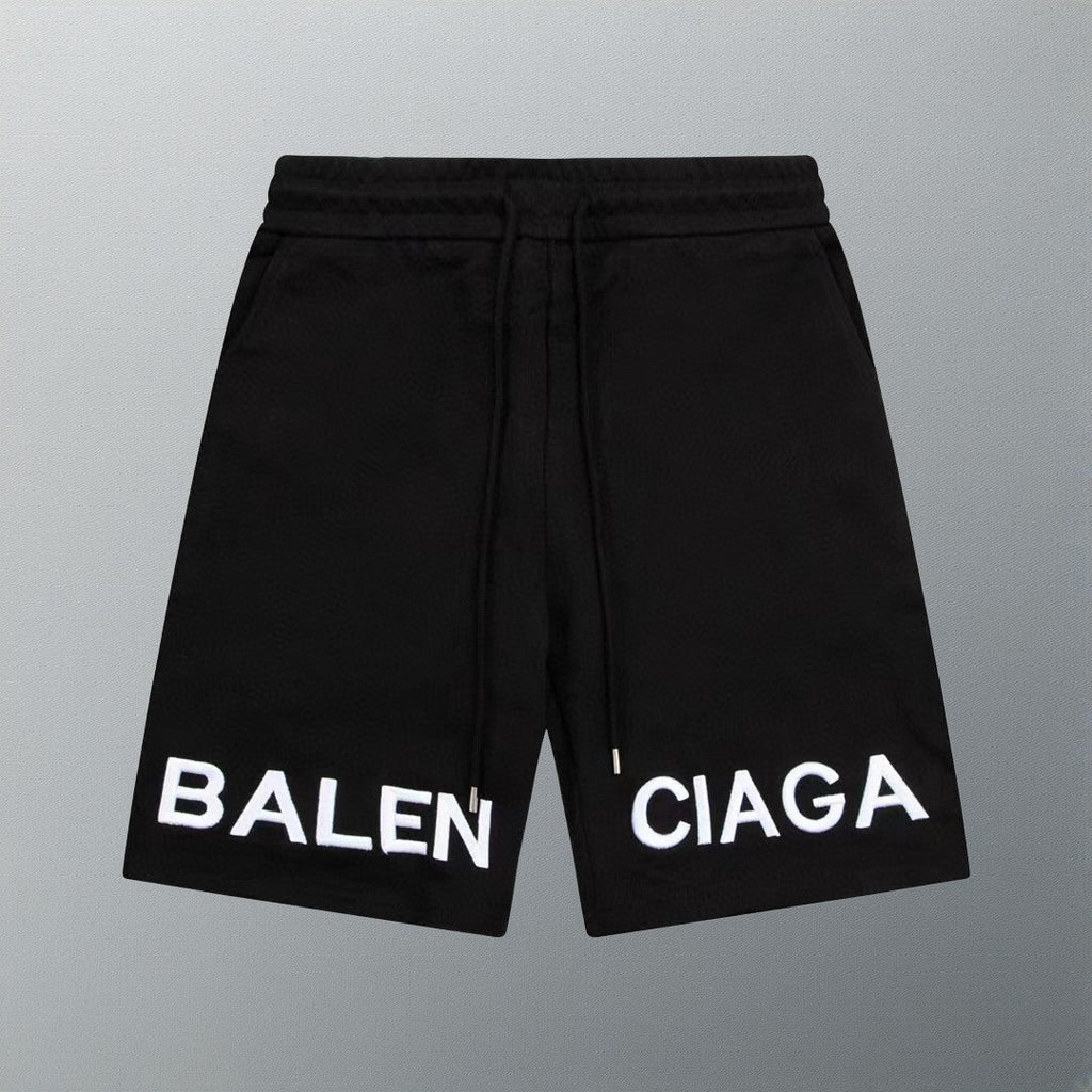 Balenciaga minimalist logo embroidered shorts