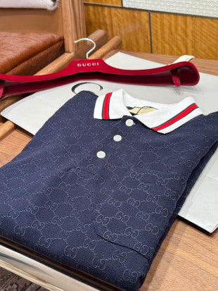 Gucci Vintage Jacquard Stretch Cotton Shirt