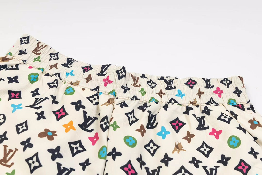 LV Mulberry Silk Shorts