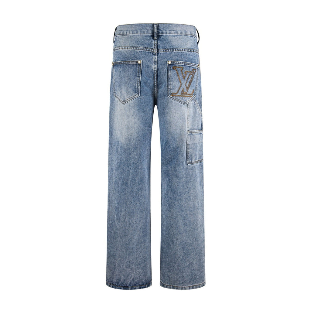 LV Embroidered Work  Jeans