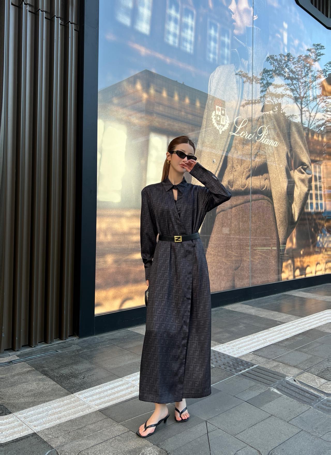 Women's Fendi Parent-Style Monogram Dress with Belt!