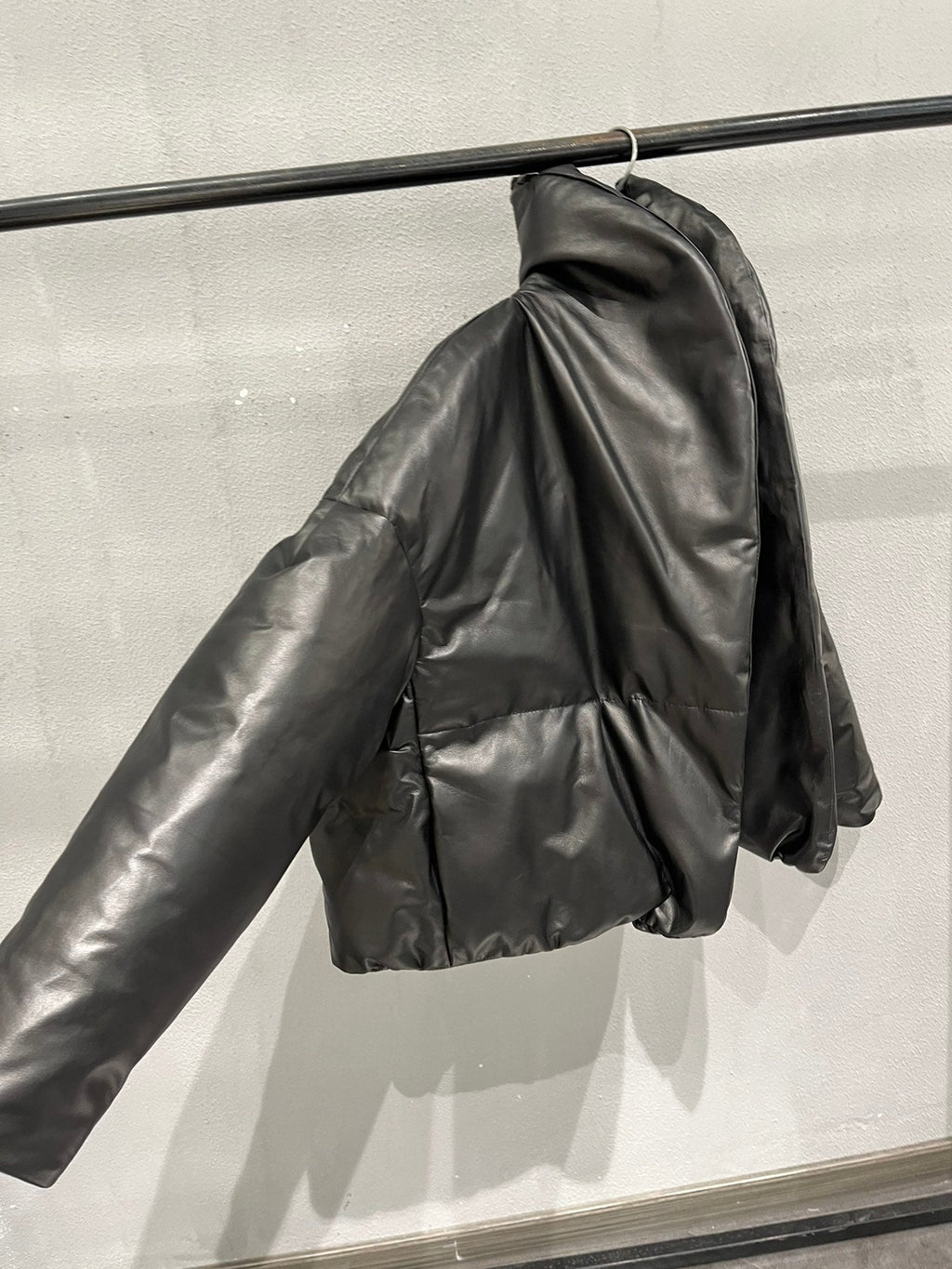 Women's YSL Embroidered Leather Down Jacket