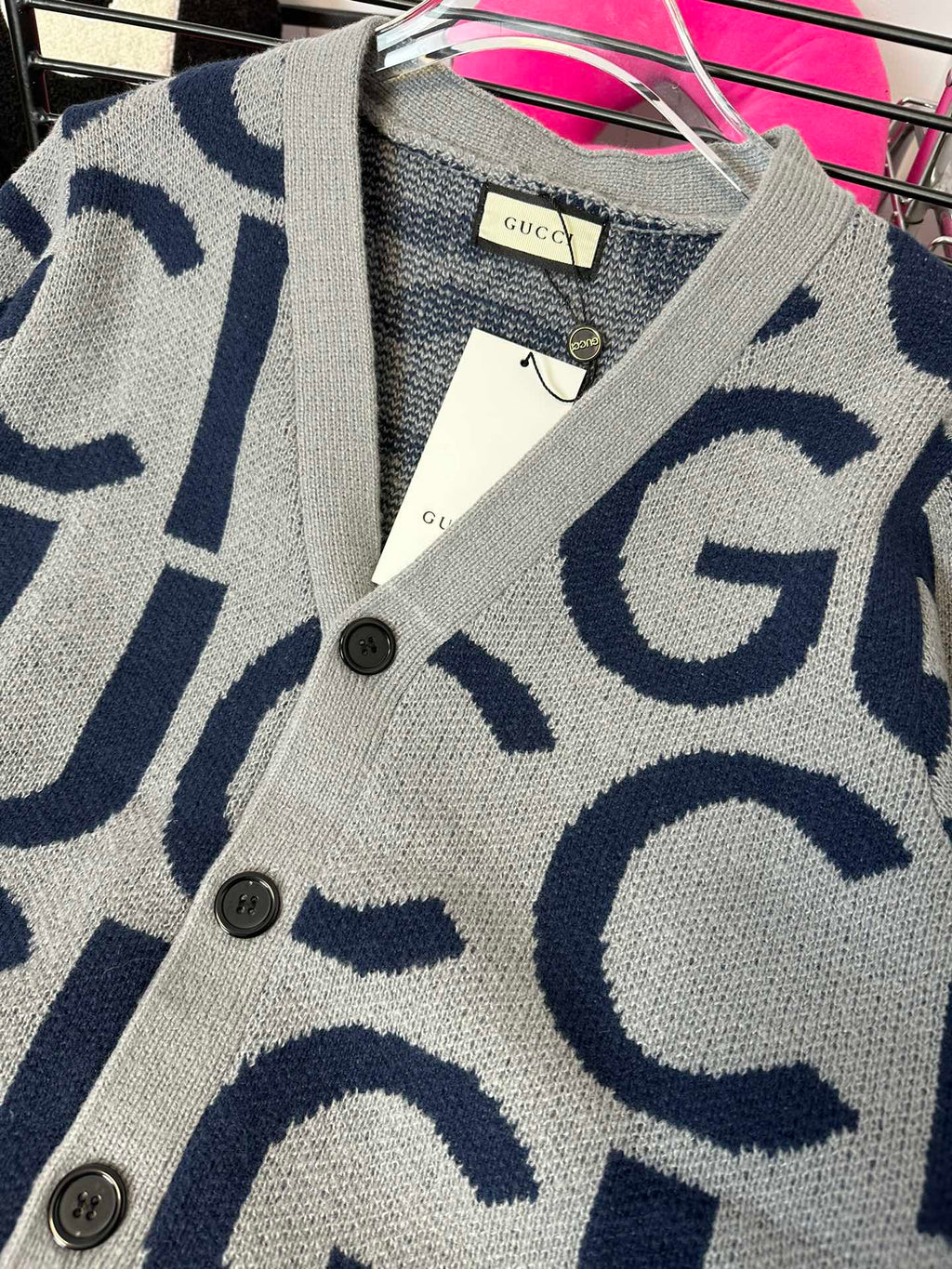 GG double print Cardigan Unisex