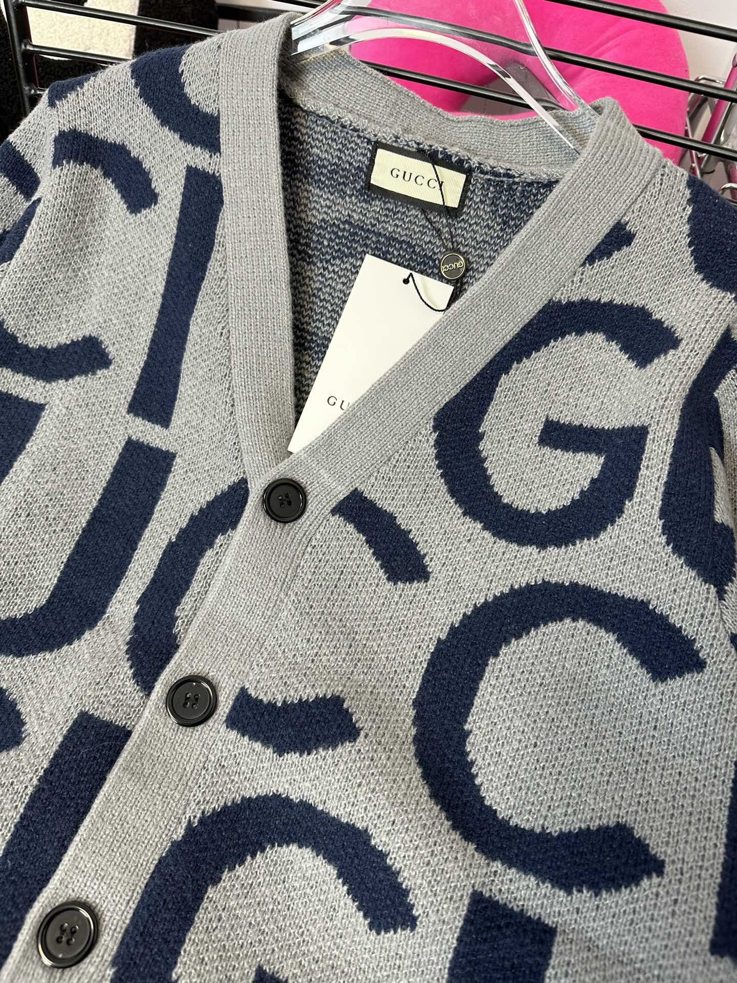 GG double print Cardigan Unisex