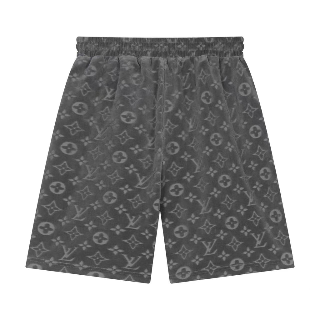 LV Monogram jacquard velvet shorts