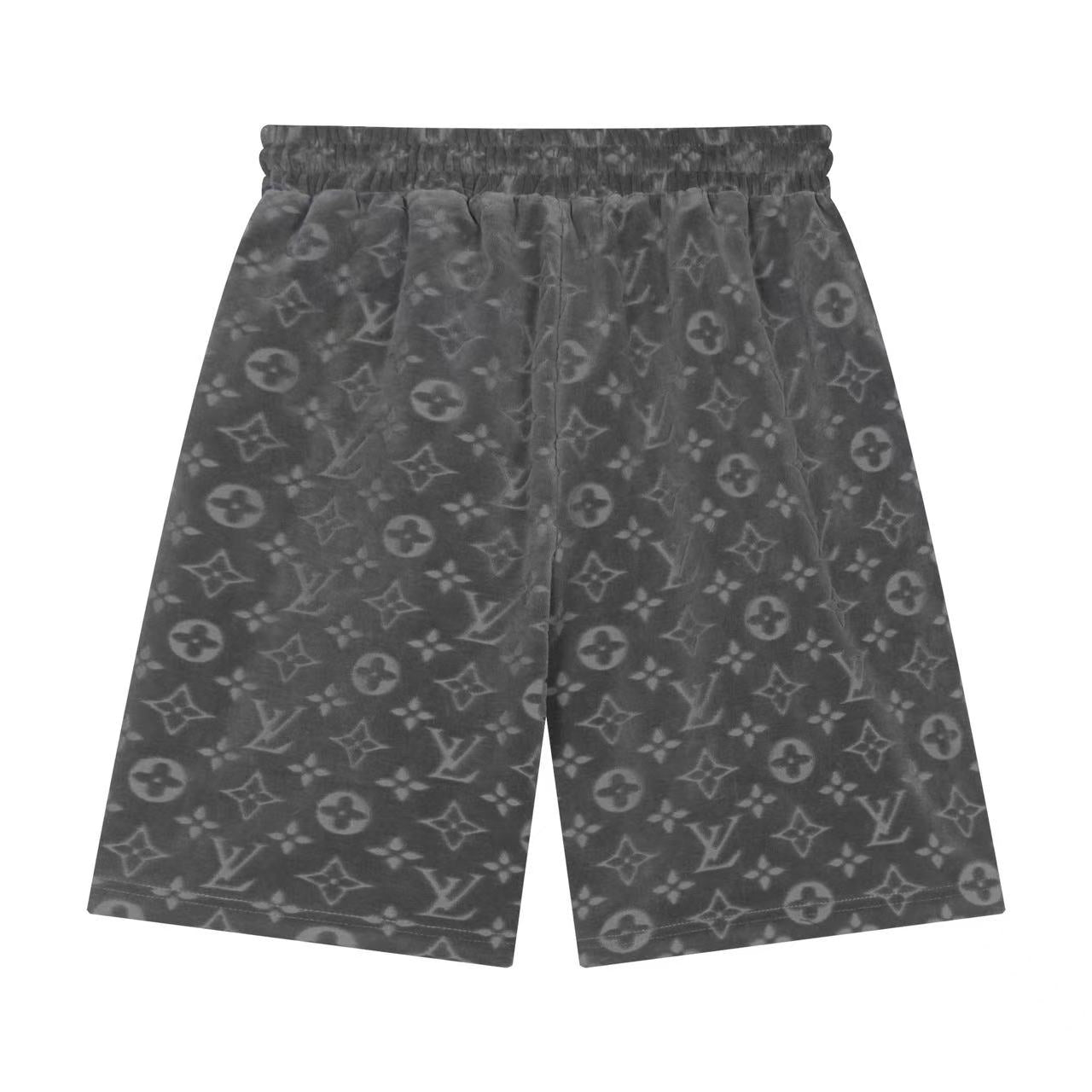 LV Monogram jacquard velvet shorts