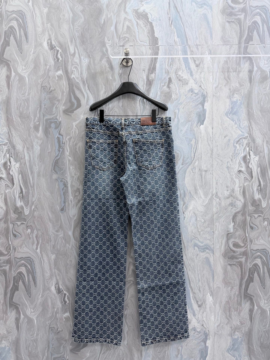 Gucci Denim Jacquard Jeans