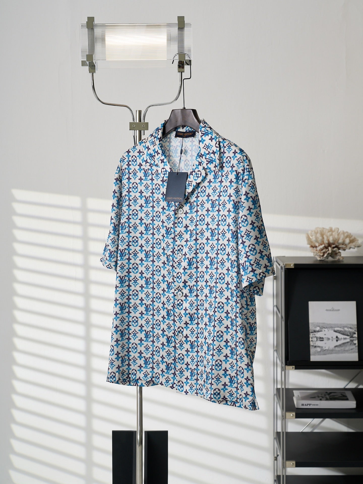 LV Mulberry Silk Shorts Sleeve Shirt