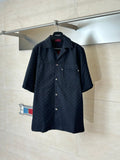 Gucci Double G All-over Jacquard Suit Short-Sleeve Shirt