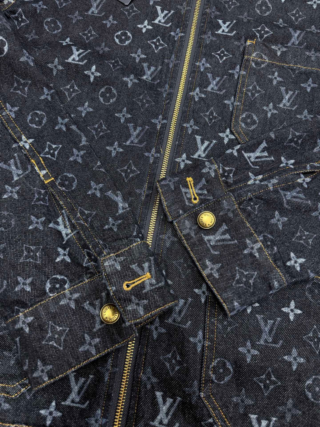 LV Monogram Lapel Zip Up Jacket