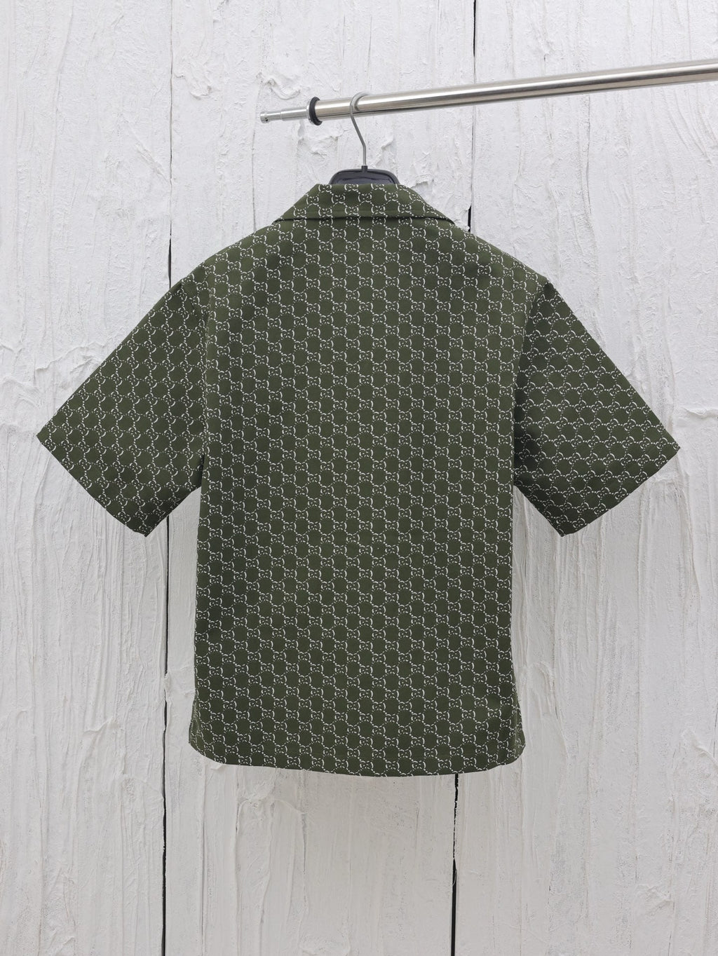 GG new 2025 Lido series all-over double G print short-sleeved shirt