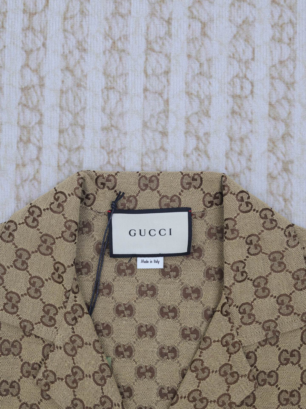 GG Autumn New Double G Jacquard Short-Sleeve Shirt