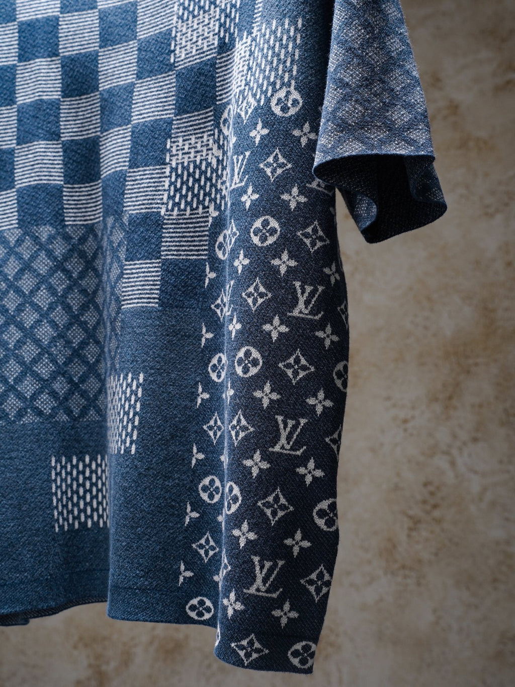 LV ×Nigo Checkered Knit Crew Neck Shirt