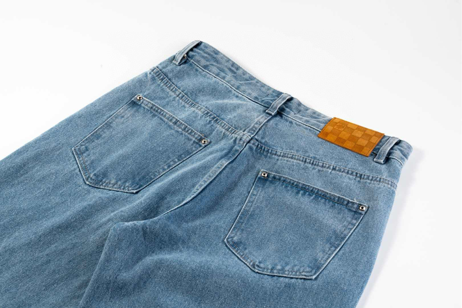 LV Washed Ripped Jeans