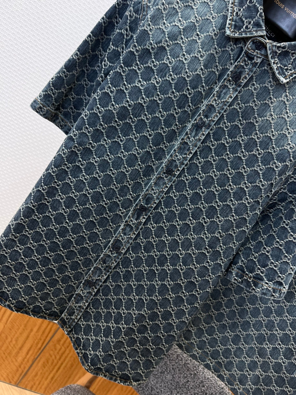 Gucci All-over Denim Shirt & Pants Set