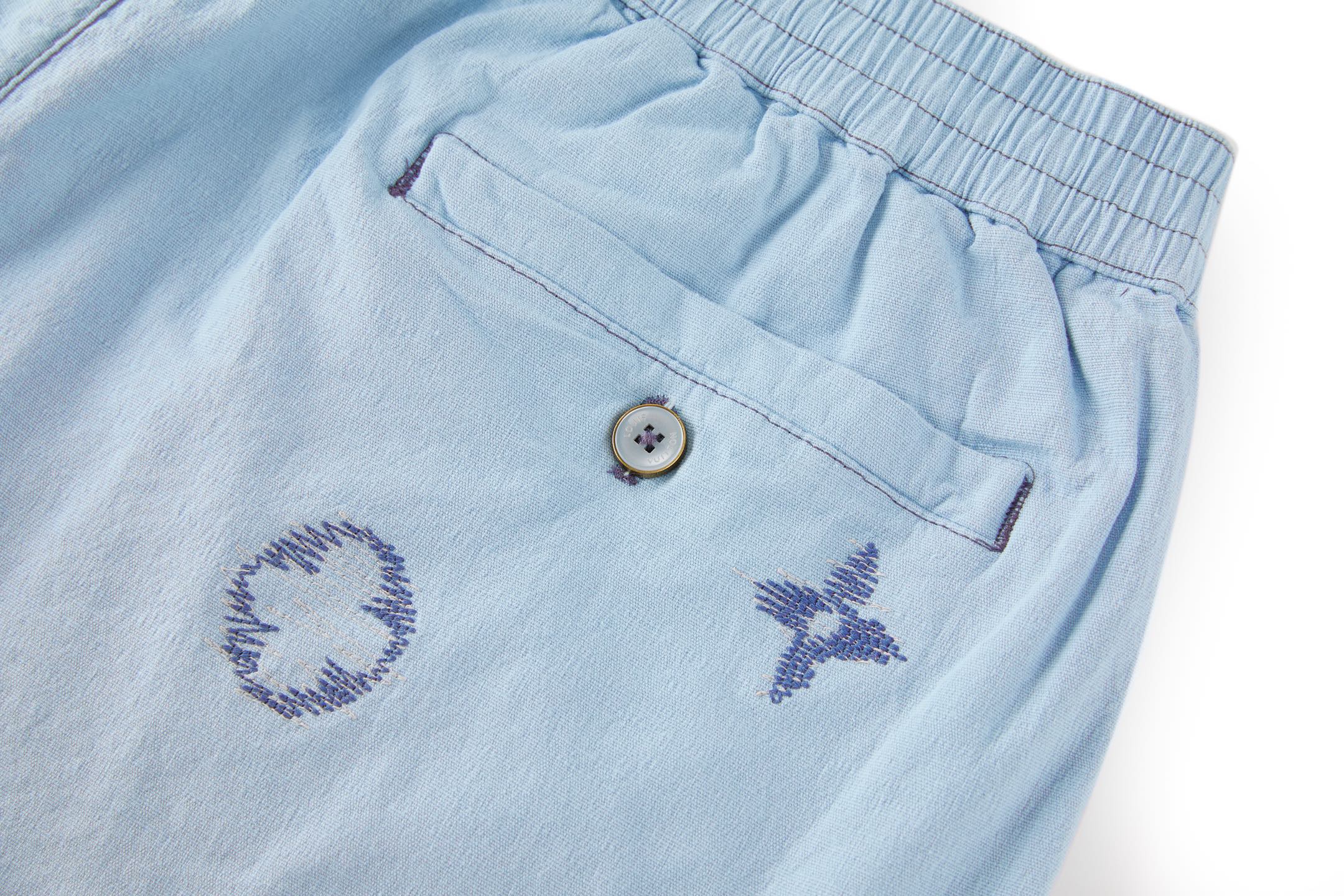 LV Cotton Embroidered Shorts